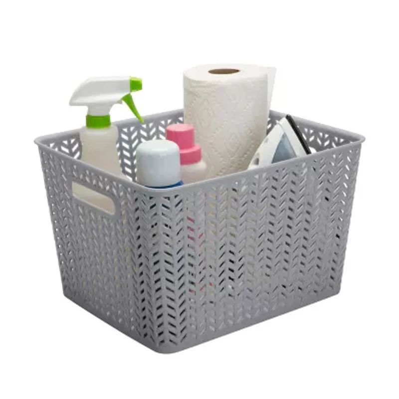 Kennedy International Gray Weave Storage Box