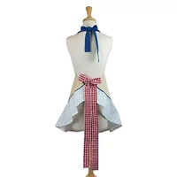 Design Imports Red Rooster Ruffle Apron