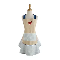 Design Imports Red Rooster Ruffle Apron