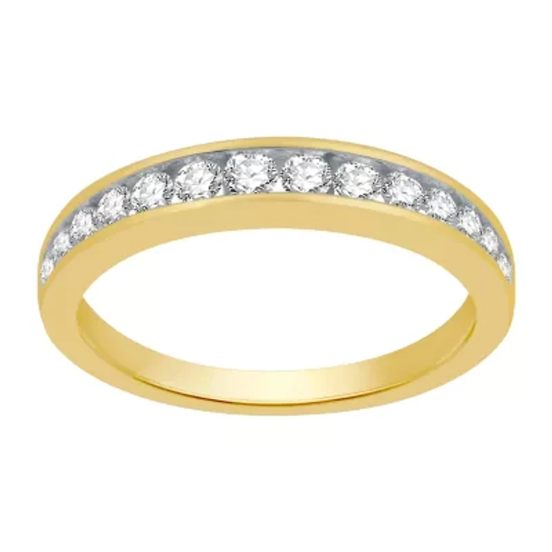 Womens 1/2 CT. T.W. Natural White Diamond 14K Gold Wedding Band