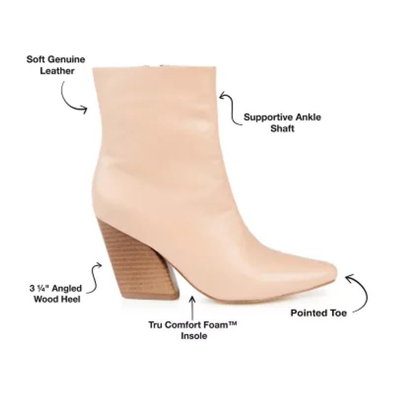 Journee Signature Womens Hydra Stacked Heel Booties