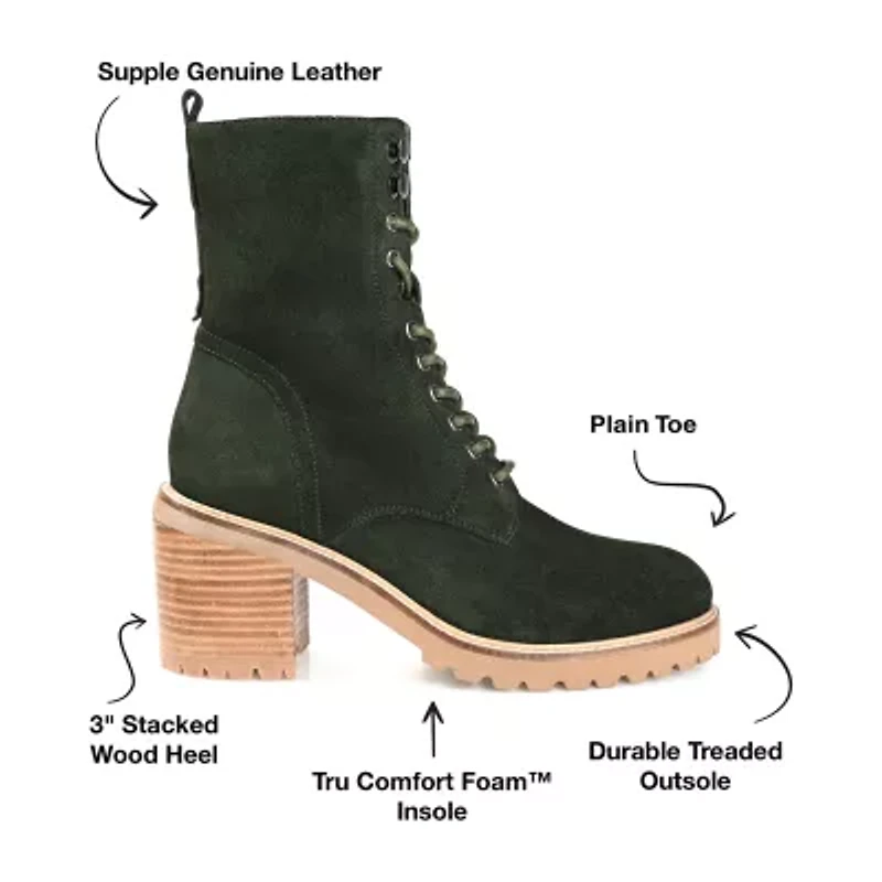 Journee Signature Womens Malle Stacked Heel Booties