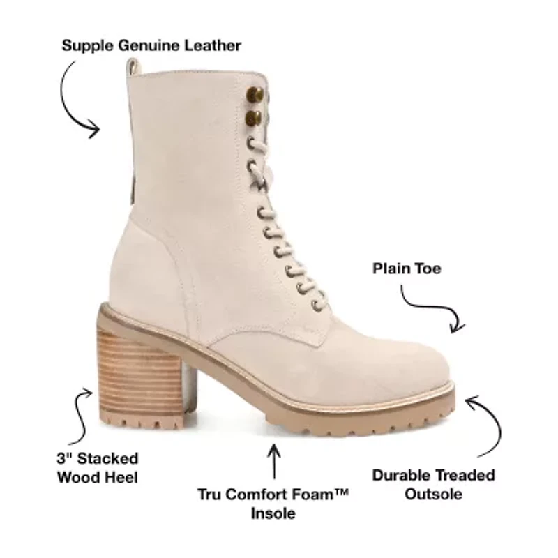 Journee Signature Womens Malle Stacked Heel Booties