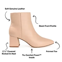 Journee Signature Womens Tabbie Block Heel Booties