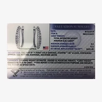 Womens 1/2 CT. T.W. Natural White Diamond 14K Gold 20.1mm Hoop Earrings