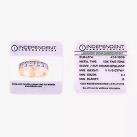 (H-I / I1) Mens 1 1/2 CT. T.W. Lab Grown White Diamond 10K Gold Wedding Band