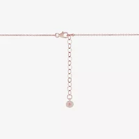 Limited Quantities! Capricorn Womens Lab Created White Crystal 14K Rose Gold Over Silver 14K Rose Gold Circle 20 Inch Pendant Necklace