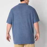 mutual weave Mens Short Sleeve Button Big and Tall Cardigan