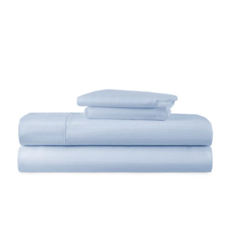Liz Claiborne 600TC Cotton Sateen Dobby Stripe Wrinkle Free Sheet Set