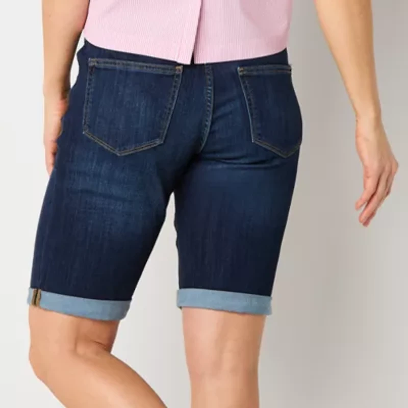 St. John's Bay Womens 12 1/2" Mid Rise Tall Bermuda Short