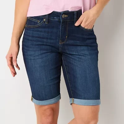 St. John's Bay Womens 12 1/2" Mid Rise Tall Bermuda Short