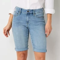 St. John's Bay Womens 12 1/2" Mid Rise Tall Bermuda Short