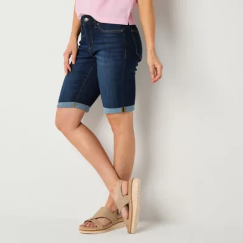 St. John's Bay Womens 12 1/2" Mid Rise Tall Bermuda Short