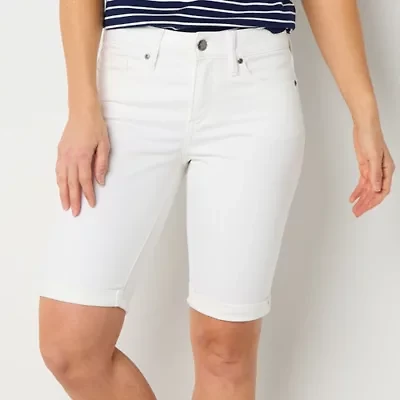 St. John's Bay Womens 12 1/2" Mid Rise Tall Bermuda Short