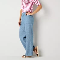 St. John's Bay Womens Tall Wide Leg High Rise Trouser