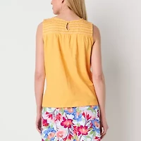 St. John's Bay Womens Tall Round Neck Sleeveless Tank Top