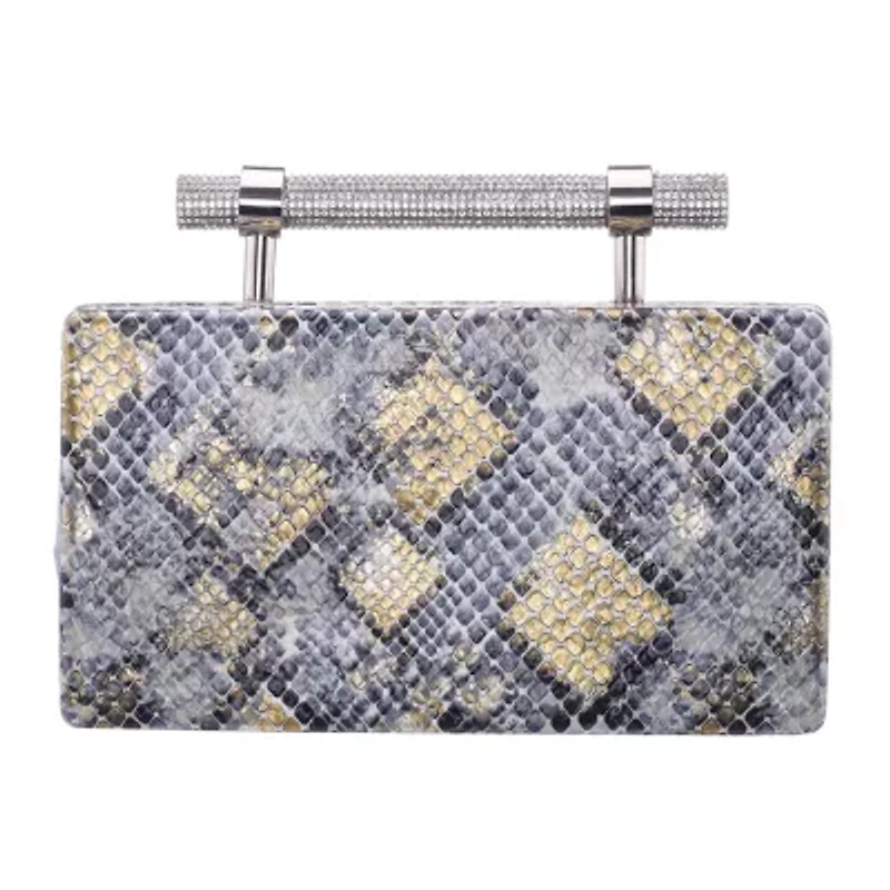 N By Nina Snake Minaudiere Evening Bag
