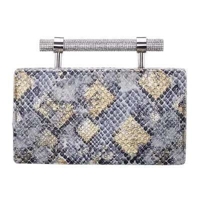 N By Nina Snake Minaudiere Evening Bag
