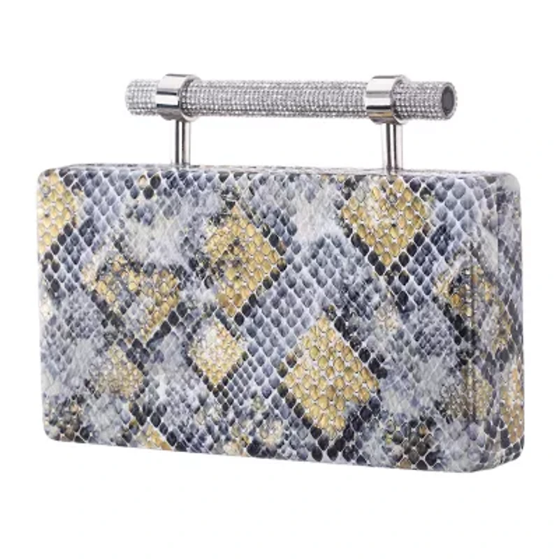 N By Nina Snake Minaudiere Evening Bag