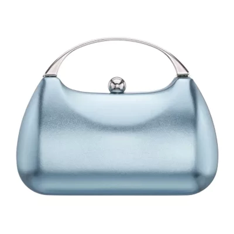 N By Nina Curved Metallic Minaudiere Evening Bag
