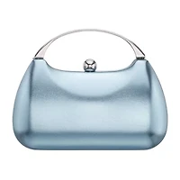 N By Nina Curved Metallic Minaudiere Evening Bag