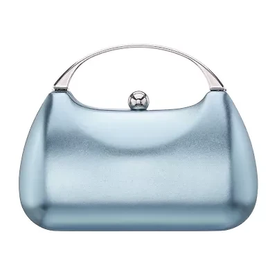 N By Nina Curved Metallic Minaudiere Evening Bag