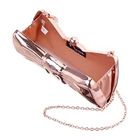 N By Nina Metal Bow Minaudiere Evening Bag