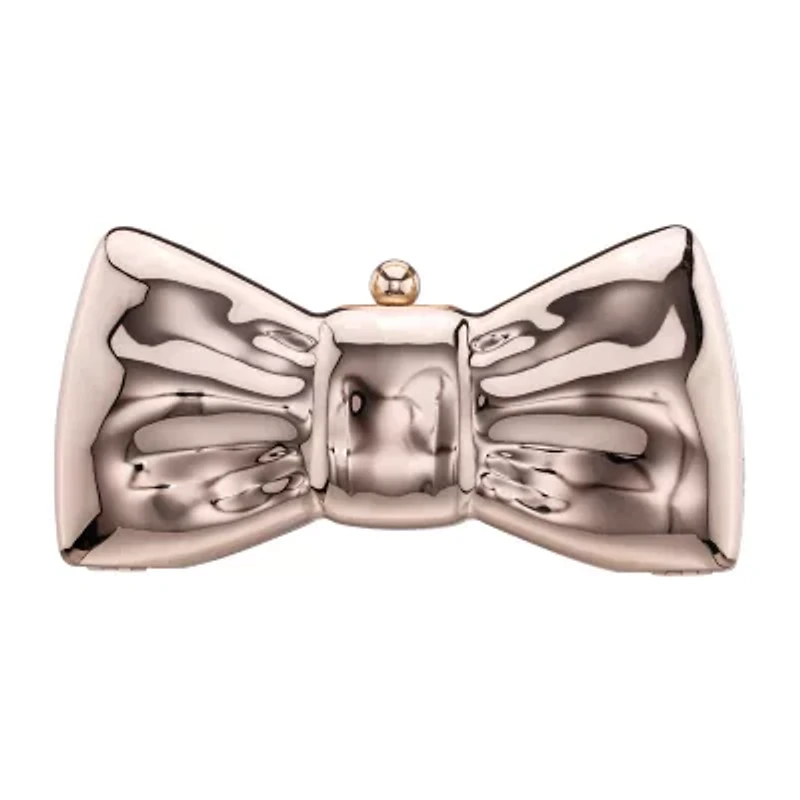 N By Nina Metal Bow Minaudiere Evening Bag
