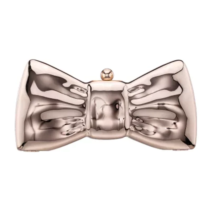 N By Nina Metal Bow Minaudiere Evening Bag