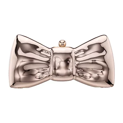 N By Nina Metal Bow Minaudiere Evening Bag