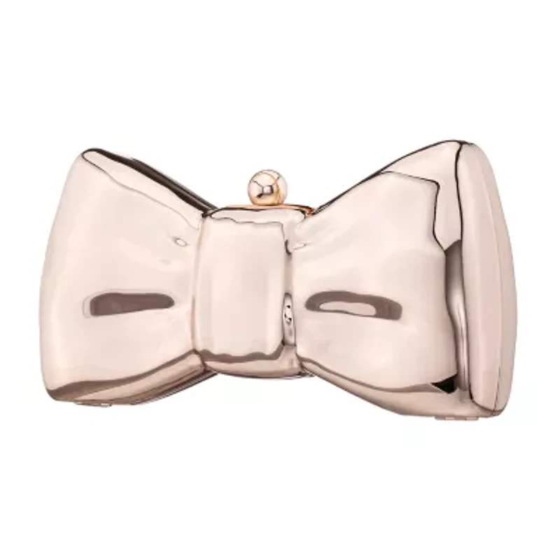 N By Nina Metal Bow Minaudiere Evening Bag