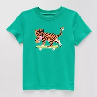 Okie Dokie Toddler & Little Boys Crew Neck Short Sleeve Regular Fit Graphic T-Shirt