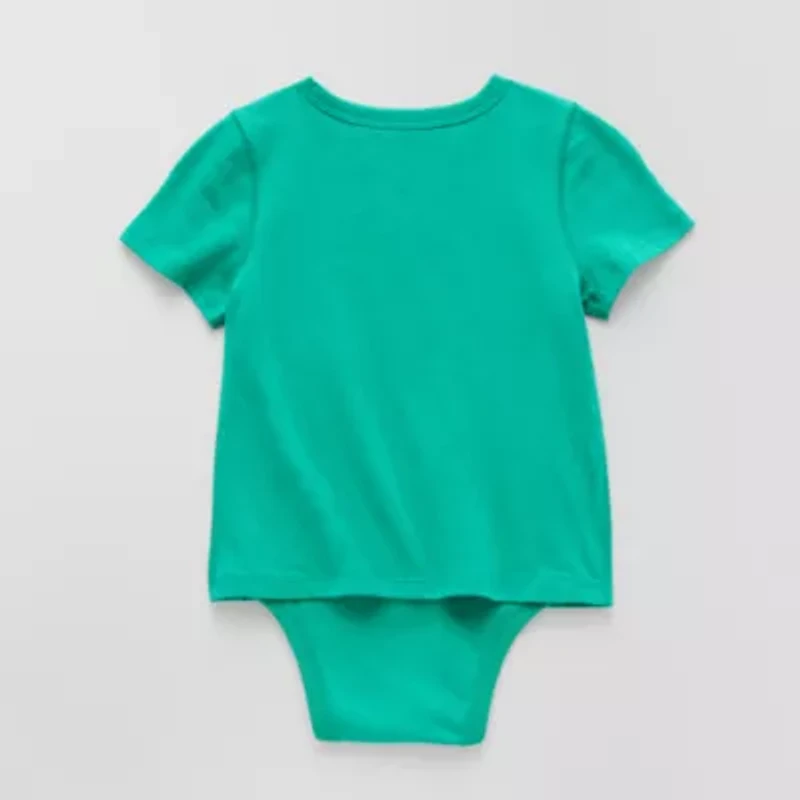 Okie Dokie Toddler Boys Easy-on + Easy-off Sensory Friendly Adaptive Crew Neck Short Sleeve Bodysuit