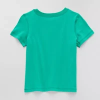 Okie Dokie Toddler & Little Boys Easy-on + Easy-off Sensory Friendly Crew Neck Short Sleeve Adaptive Graphic T-Shirt