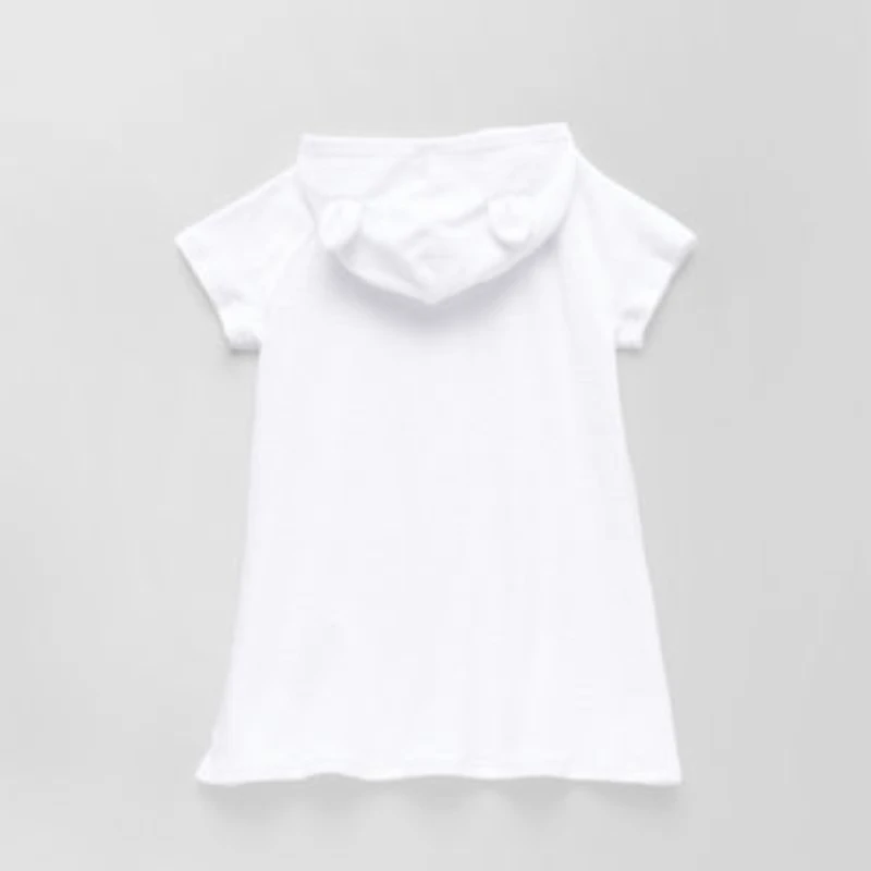 Okie Dokie Terry Toddler Girls Cloth Dress Swimsuit Cover-Up