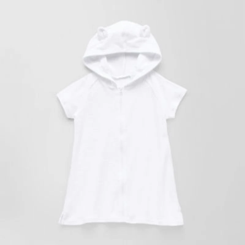 Okie Dokie Terry Toddler Girls Cloth Dress Swimsuit Cover-Up