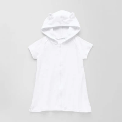 Okie Dokie Terry Toddler Girls Cloth Dress Swimsuit Cover-Up