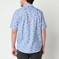 American Outdoorsman Mens Short Sleeve Regular Fit Button-Down Shirt