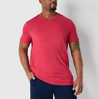 St. John's Bay Super Soft Mens V Neck Short Sleeve Quick Dry Big and Tall T-Shirt