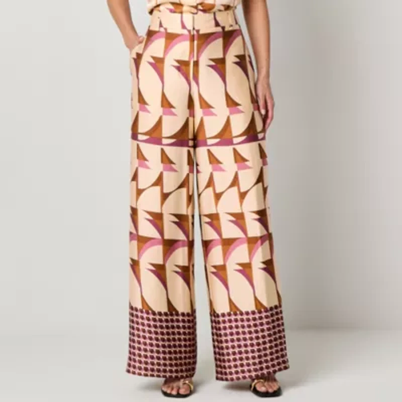 Worthington Womens Wide Leg Trouser