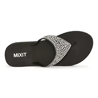 Mixit Womens Triangle Thong Wedge Sandals