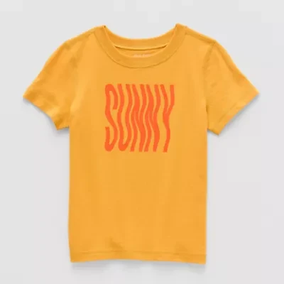 Okie Dokie Toddler & Little Boys Easy-on + Easy-off Sensory Friendly Crew Neck Short Sleeve Adaptive Graphic T-Shirt