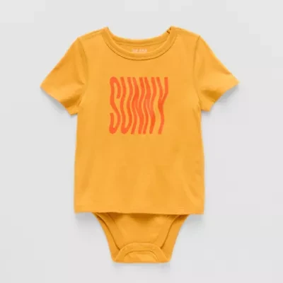 Okie Dokie Toddler Boys Easy-on + Easy-off Sensory Friendly Adaptive Crew Neck Short Sleeve Bodysuit