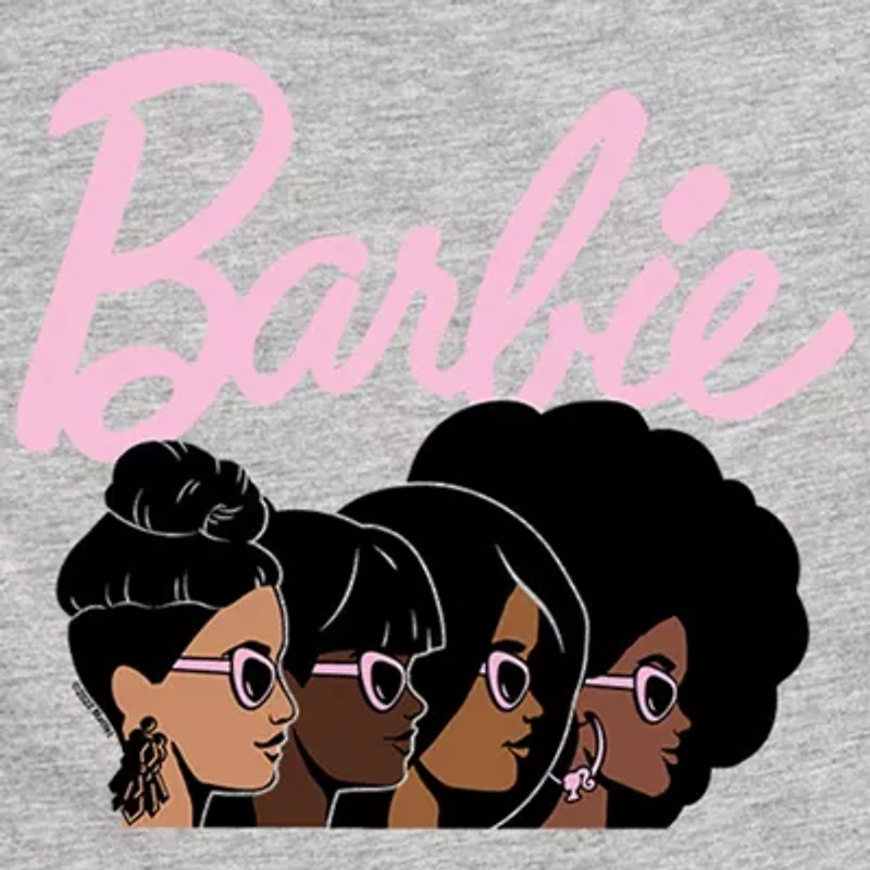 Big Kid Girls Round Neck Short Sleeve Classic Fit Barbie Graphic T-Shirt
