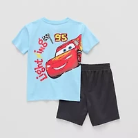 Disney Collection Little & Big Kid Boys 2-pc. Cars Short Set