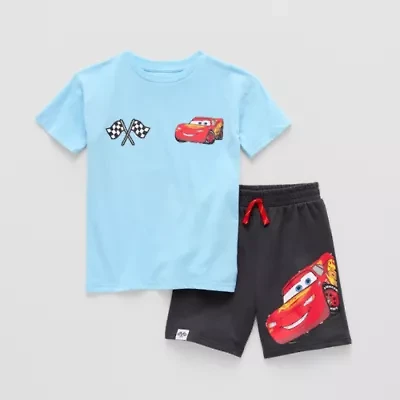 Disney Collection Little & Big Kid Boys 2-pc. Cars Short Set