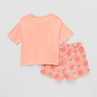 Disney Collection Little & Big Kid Girls 2-pc. Moana Short Set