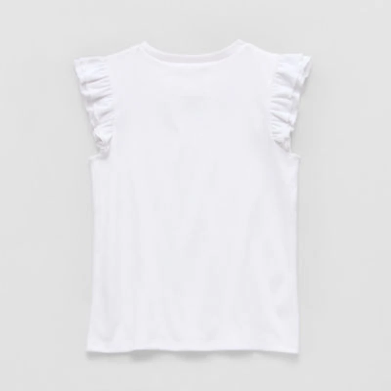 Thereabouts Little & Big Kid Girls Round Neck Short Sleeve T-Shirt