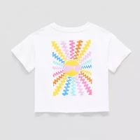 Thereabouts Little Girls Crew Neck Short Sleeve Boxy Fit Graphic T-Shirt