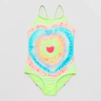 Thereabouts Little & Big Kid Girls Tie-Dye Tie Dye One Piece Swimsuit
